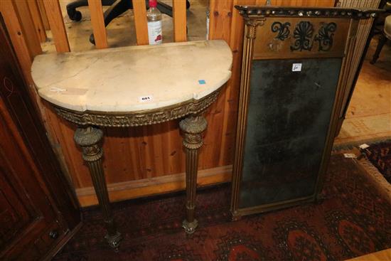 Pier table and mirror